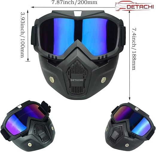 Detachable Modular Face Mask with Goggles