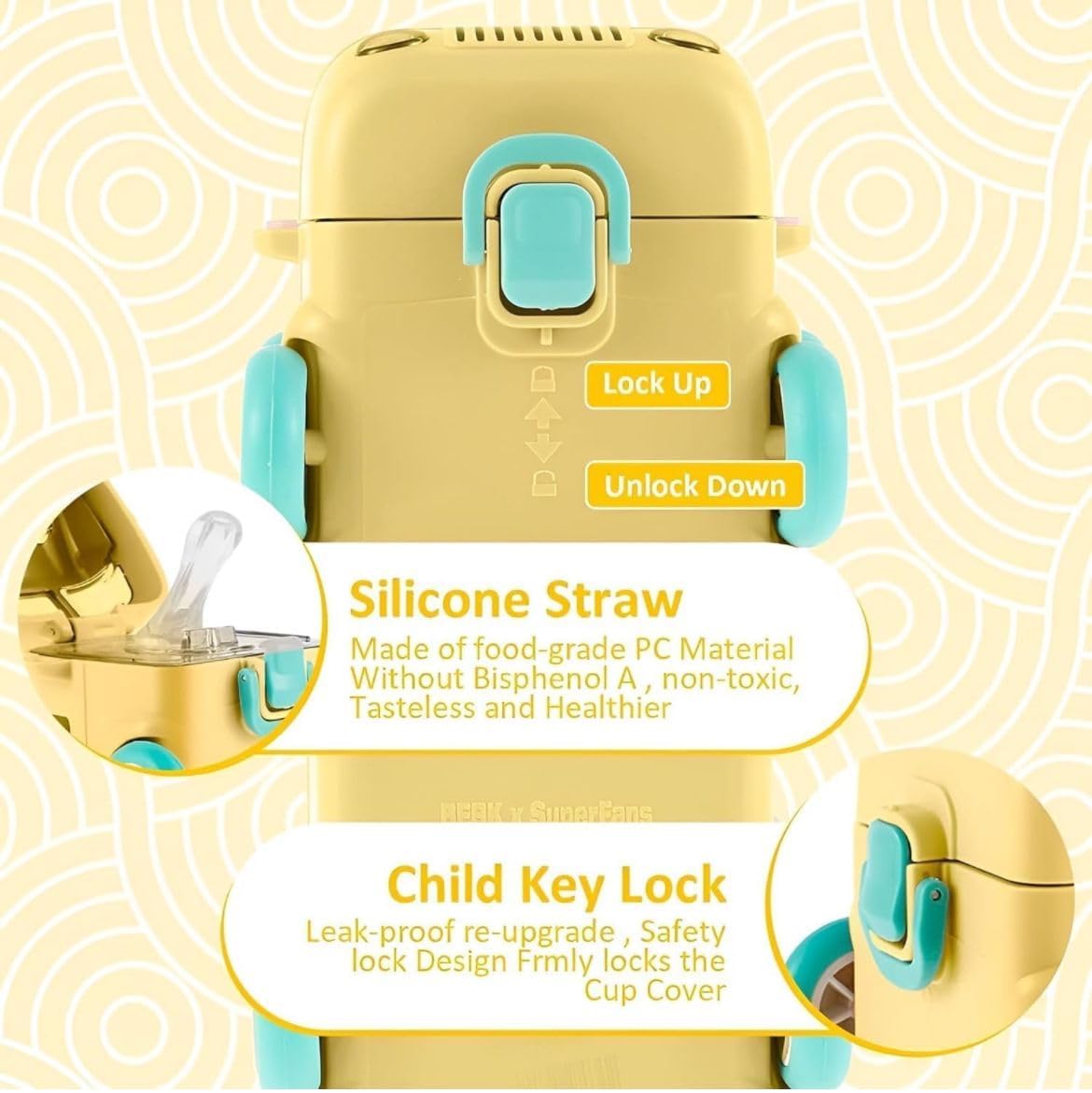 🚌Kids Bus Trolley Water Bottle